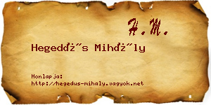 Hegedűs Mihály névjegykártya