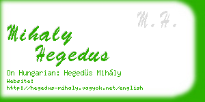 mihaly hegedus business card